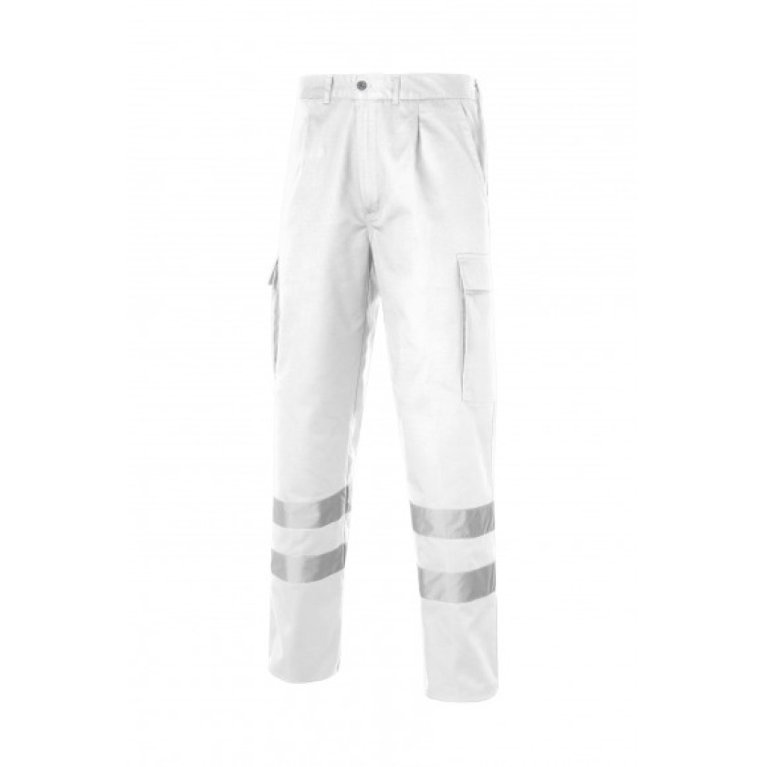 Multi 2b Pantalon Bandas Reflectantes Blanco