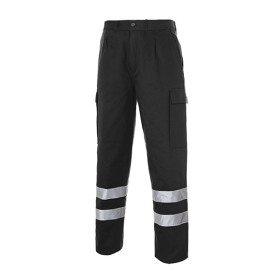 Multi Acol 2b Pantalon Acolchado Bandas Reflectantes Negro