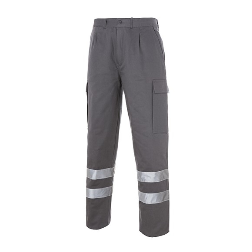 Multi Acol 2b Pantalon Acolchado Bandas Reflectantes Gris