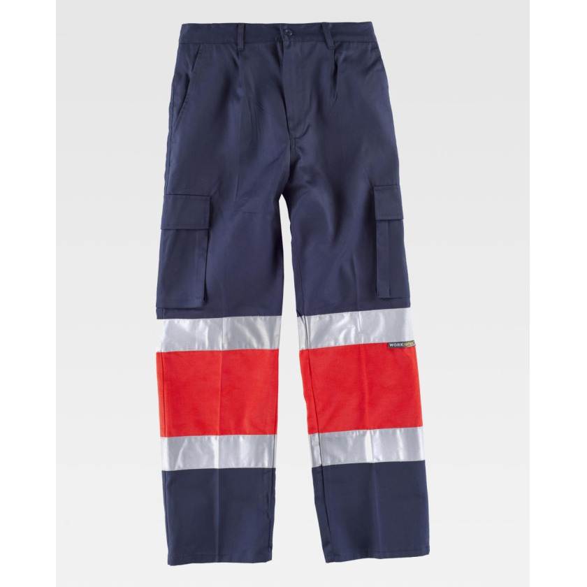 Pantalons Multibutxaques D'alta Visibilitat Bicolor