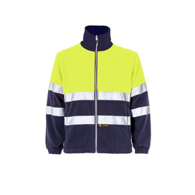 Chaqueta Polar Bicolor Clase Ii Marino Amarillo Fluor