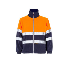 Chaqueta Polar Bicolor Clase Ii Marino Naranja Fluor